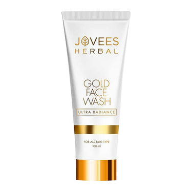 Jovees Herbal Ultra Radiance Gold Face Wash Gives Clear, Nourished & Hydrated Skin, Reduce Dark Spot And Improves Skin Texture | For All Skin Types 100ml